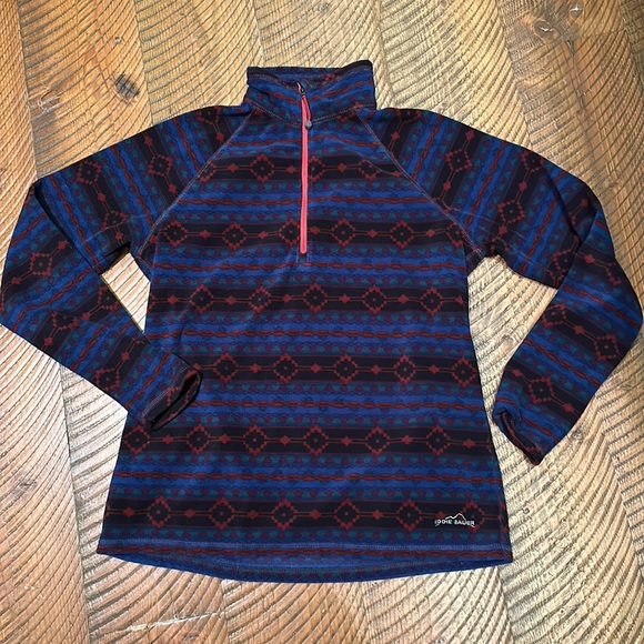 Eddie Bauer fleece quarter zip size L - Picture 1 of 3